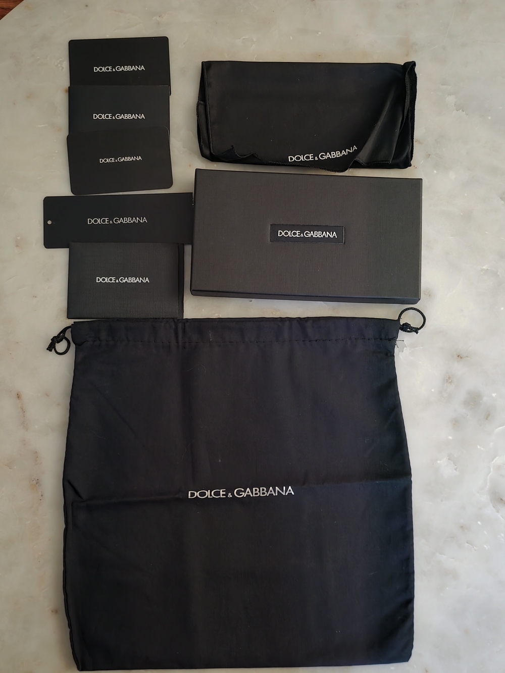 Dolce & Gabbana Accessories Box W/ Dustbags & Cards-3-piece Set